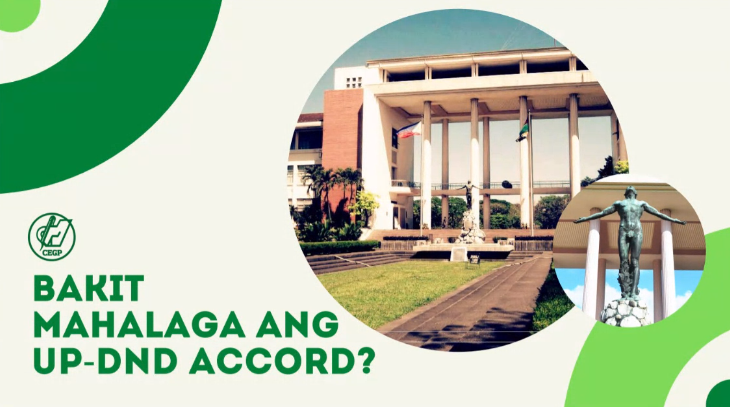 Read more about the article Laban para sa mga karapatan, laban para sa bayan: Kahalagahan ng UP-DND Accord, tinalakay ng CEGP