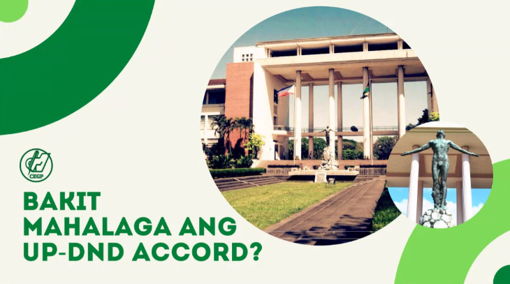 Laban para sa mga karapatan, laban para sa bayan: Kahalagahan ng UP-DND Accord, tinalakay ng CEGP