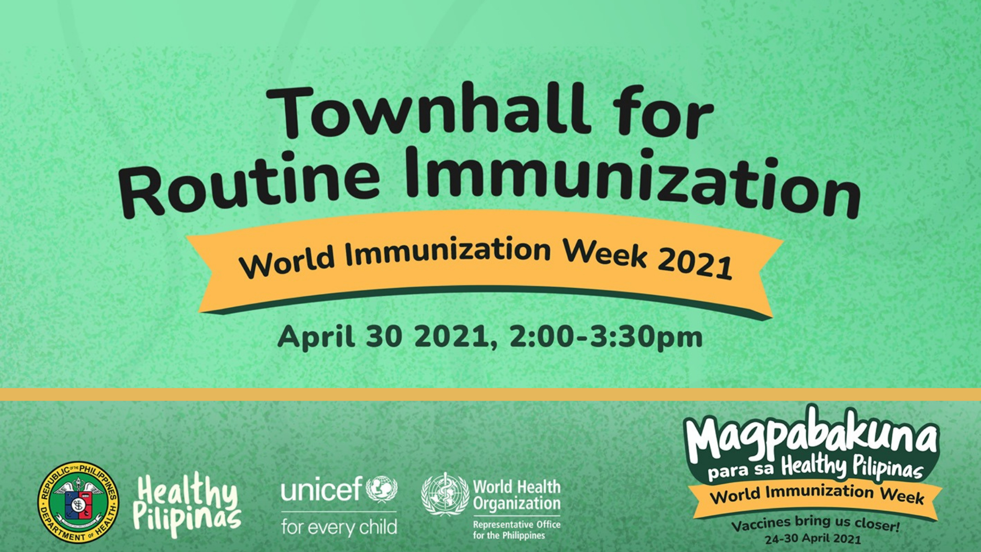 Read more about the article Pagpapatuloy ng National Immunization Program at pagkilala sa mga lokal na pamahalaan, idinaos ng DOH