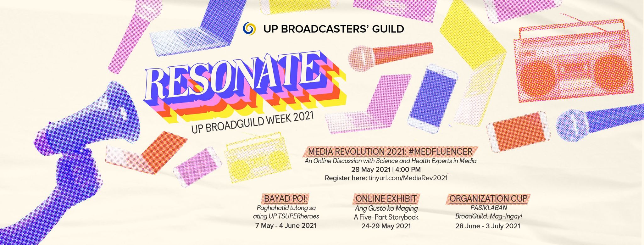 Read more about the article Kapangyarihang taglay ng midya: Pagtuon sa mga isyung panlipunan, itinampok sa Resonate UP Broad Guild Week 2021