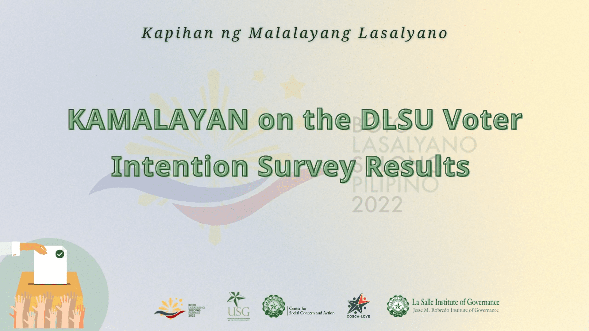 Read more about the article Resulta ng Voter Intention Survey, inusisa ng iba’t ibang sektor ng DLSU sa KAMALAYAN