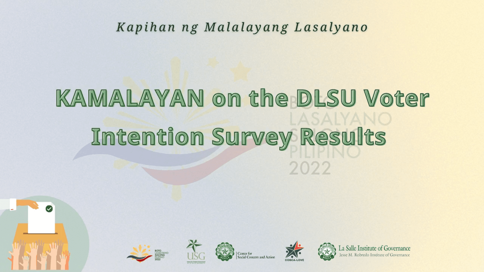 Resulta ng Voter Intention Survey, inusisa ng iba’t ibang sektor ng DLSU sa KAMALAYAN