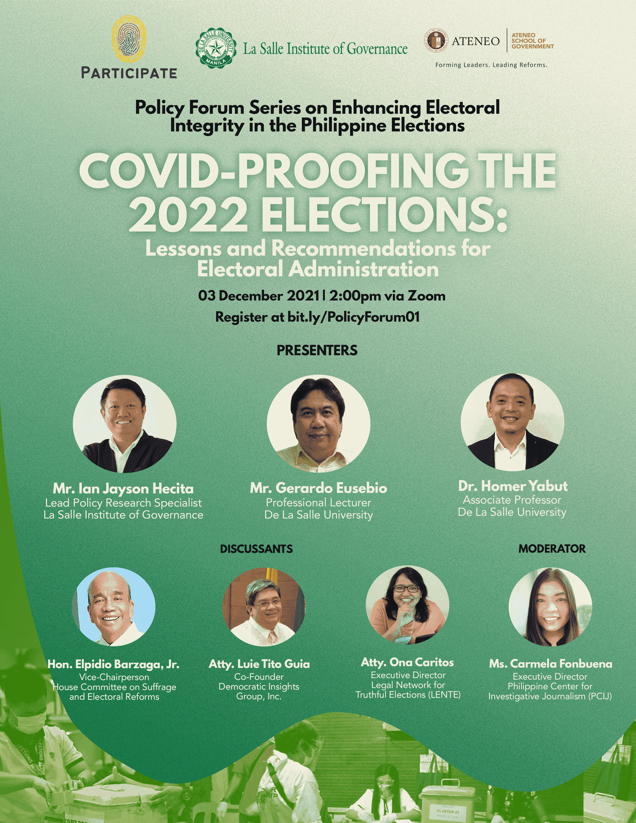 Read more about the article Paghahanda para sa Lokal at Pambansang Halalan sa gitna ng pandemya, binigyang-tuon sa COVID-proofing the 2022 Elections Forum