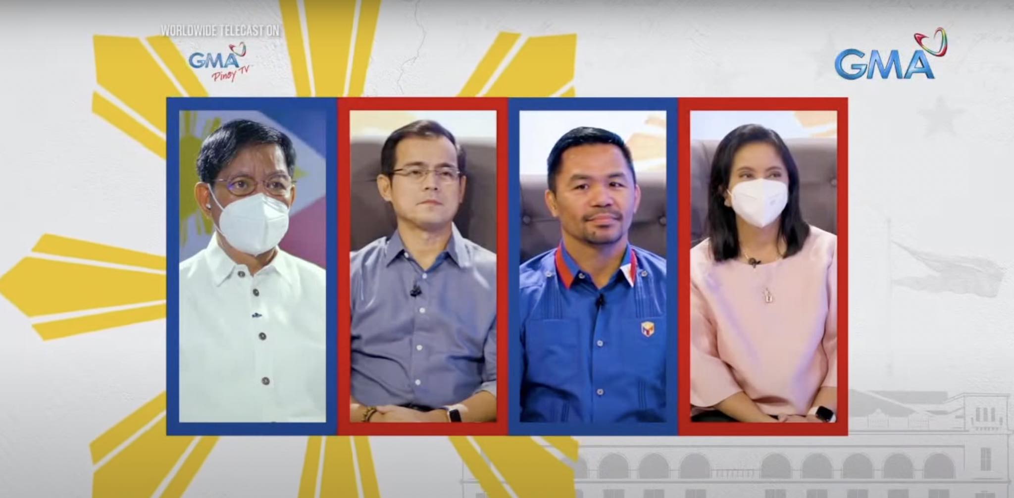 Read more about the article Plataporma, prinsipyo, paninindigan: Lacson, Moreno, Pacquiao, at Robredo, kinilatis sa The Jessica Soho Presidential Interviews