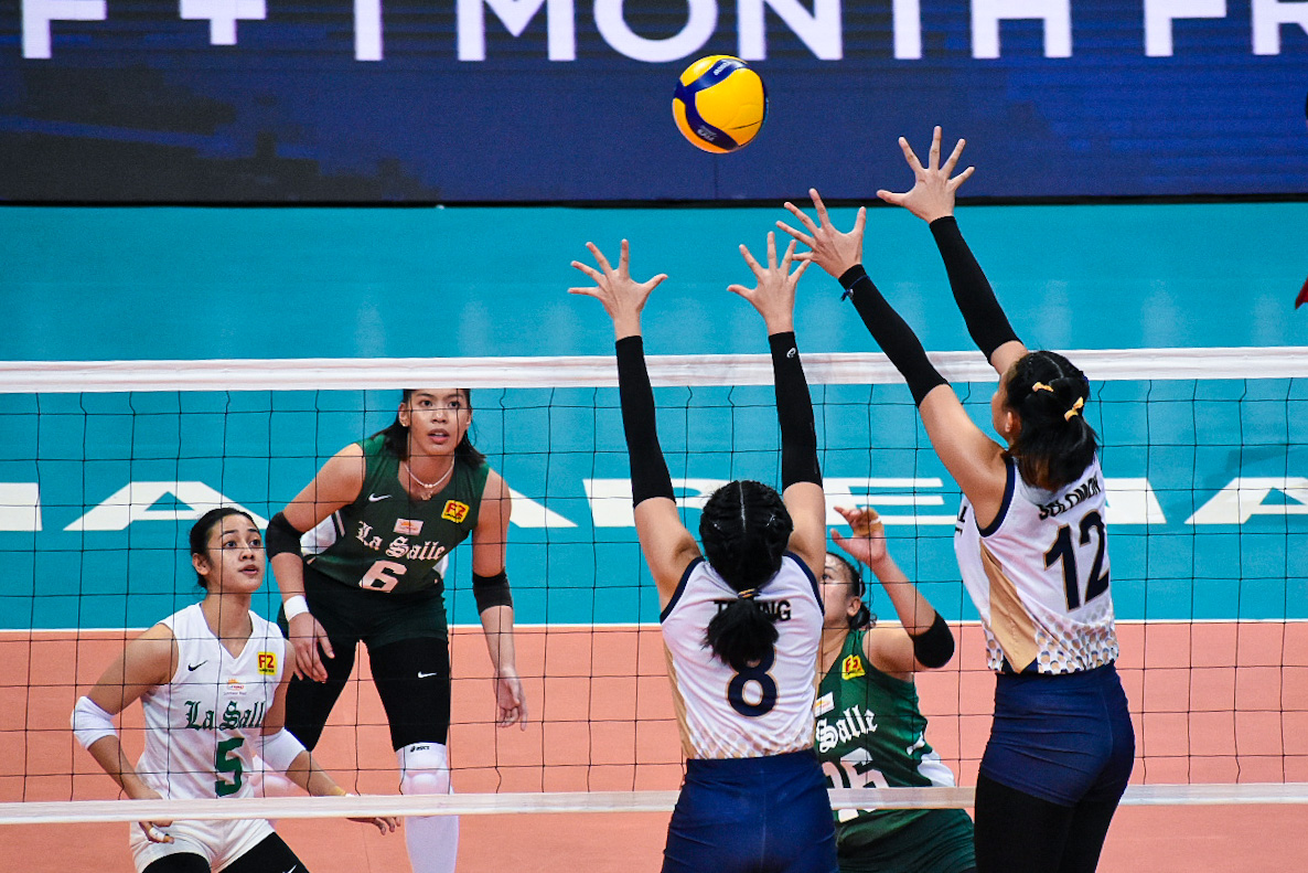 Kartadang hindi matibag-tibag: DLSU Lady Spikers, bigong magapi ang ragasa ng NU Lady Bulldogs
