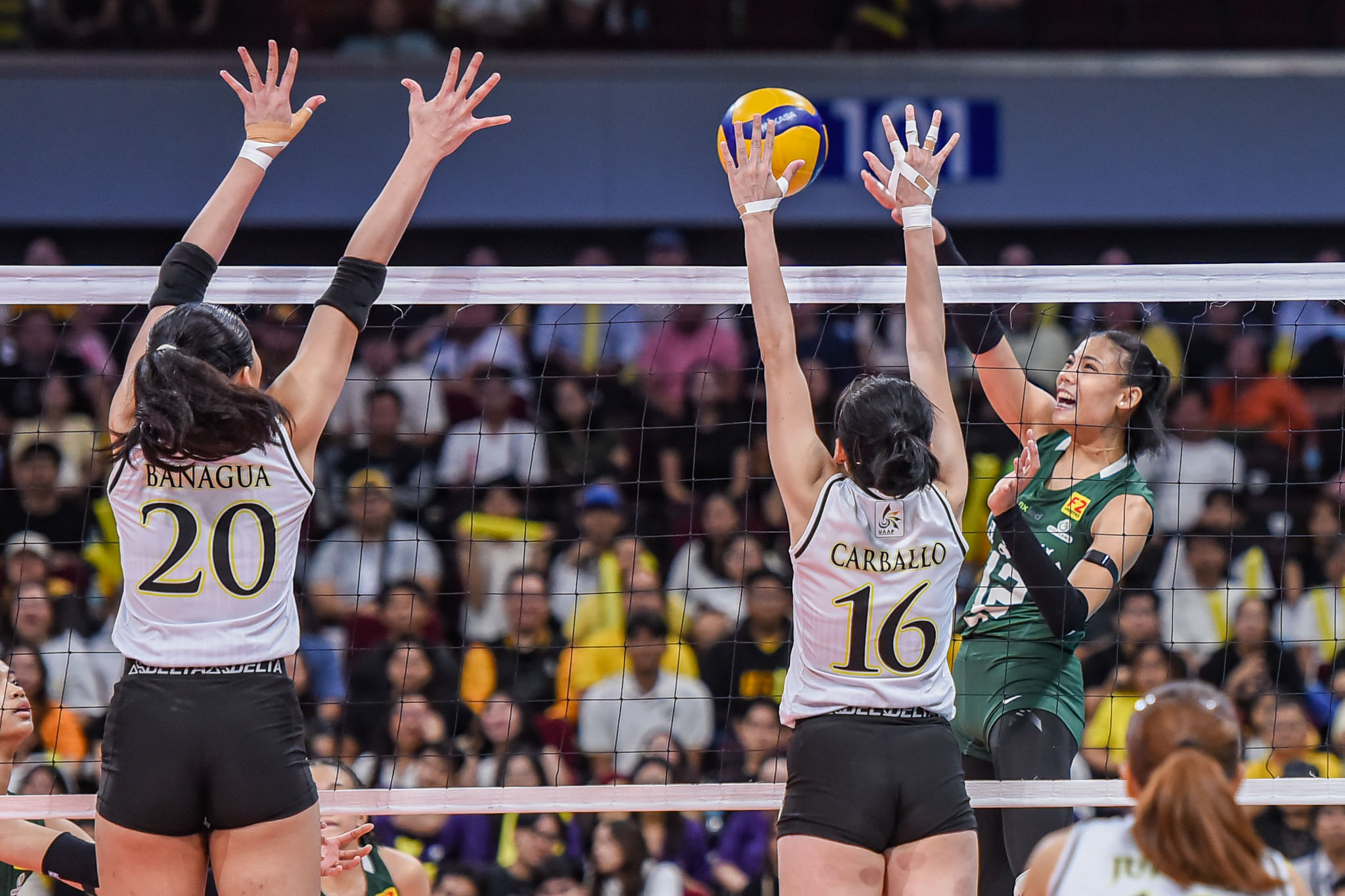 Lady Spikers, pinahupa ang silakbo ng Golden Tigresses; twice-to-beat, kasado na