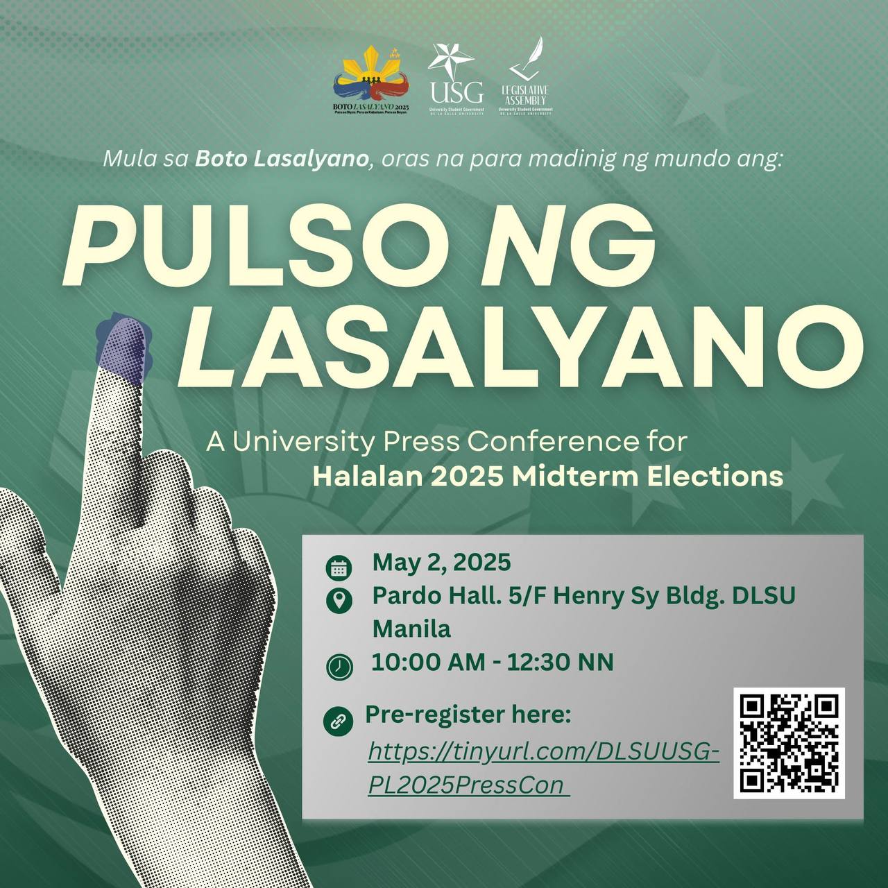 Mga kandidatong inendoso ng DLSU USG para sa Halalan 2025, itinampok sa Pulso ng Lasalyano