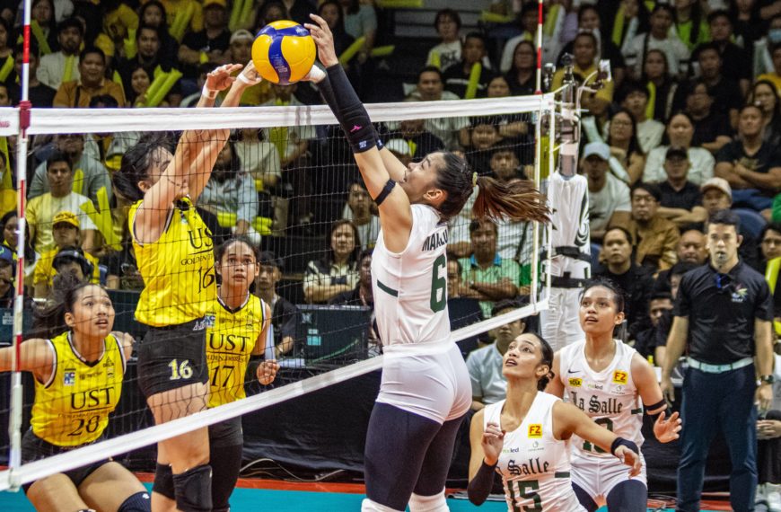 Lady Spikers, binakuran ang trono patungong finals kontra Golden Tigresses